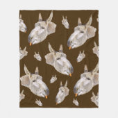 Funny Donkey die een wortel eet, Fleece Deken (Voorkant)
