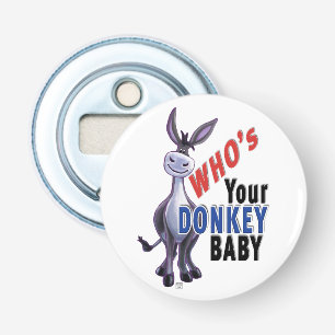 Funny Donkey, die je Donkey-Baby is Button Flesopener