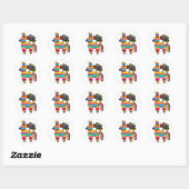 Funny donkey piñata stickers (Vel)