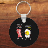 Funny Don't Go Bacon My Heart Cool Bacon And Egg G Sleutelhanger (Voorkant)
