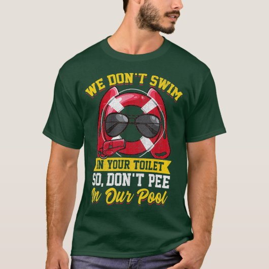 Funny Dont Pee in de pool T-shirt (Voorkant)