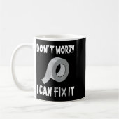 Funny Don't Worry - I Can Fix It - Duct Tape Koffiemok (Links)