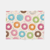 Funny Donut Fleece Deken (Voorkant (Horizontaal))