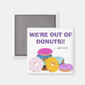 Funny Donut Lovers en Milk Reminder Magneet (Voorkant / Achterkant)