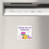Funny Donut Lovers en Milk Reminder Magneet (Insitu (Vaatwasser))