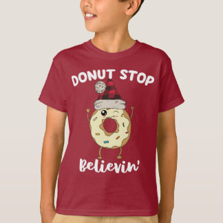 Funny Donut Stop Niet Met Geloven Kerstmis Santa T-shirt