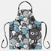 Funny Doodle Monsters Schort (Voorkant)