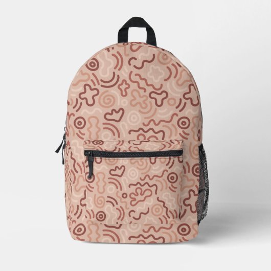Funny Doodle Pattern Bedrukte Rugzak (Voorkant)