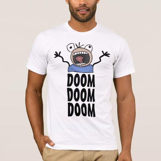 FUNNY DOOM CARTOON PANIC GUY T-Shirts tee - shirts (Devant)