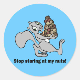 Funny dopeekhoorn ronde sticker