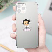 Funny Dr. Chibi Sticker_ Healthcare Heroes Sticker (Telefoon)