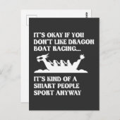 Funny Dragon Boat Racing Humor Boating Row Briefkaart (Voorkant / Achterkant)