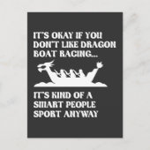 Funny Dragon Boat Racing Humor Boating Row Briefkaart (Voorkant)