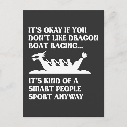 Funny Dragon Boat Racing Humor Boating Row Briefkaart (Voorkant)