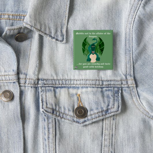 Funny Dragon Button (In situ)