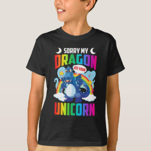 Funny Dragon eet Unicorn T-shirt
