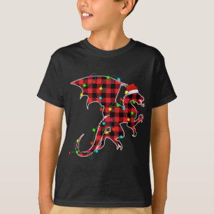 Funny Dragon kerstboom Red Pset Xmas Dieren T-shirt