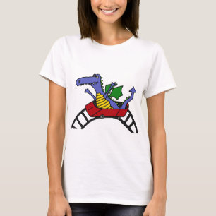 Funny Dragon op een Onderzetter van Roller T-shirt