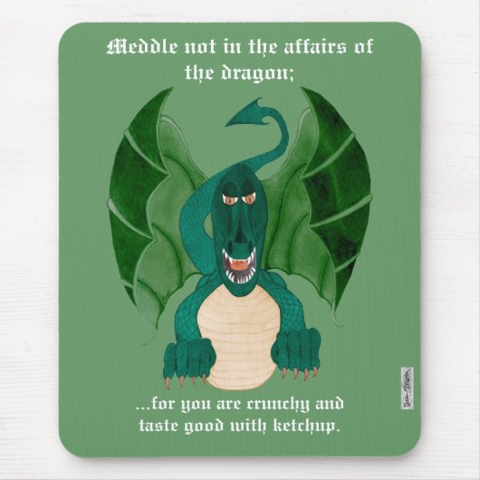Funny Dragon Tapis de souris (Devant)