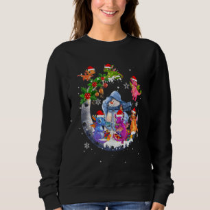 Funny Dragons spelen met Snowman Dragon Xmas Trui