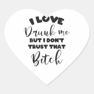 Funny Drink Citaat Vrouwen Wijn Hart Sticker