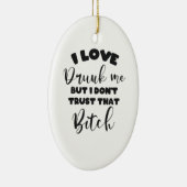 Funny Drink Citaat Vrouwen Wijn Keramisch Ornament (Rechts)