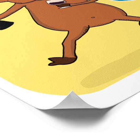 Funny Drink Dansend Moose Poster (Hoek)