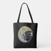 Funny Drink Halloween Full Moon Bat Draagtas (Achterkant)