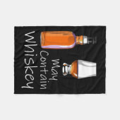 Funny Drink kan Whiskey bevatten Fleece Deken (Voorkant (Horizontaal))