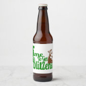 Funny drink rendierfeestdag bier etiket (Voorkant)