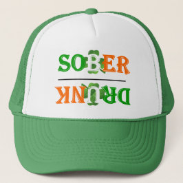 Funny drink sober St Patrick's day Trucker Pet