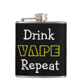 Funny Drink Vape Herhalen Heupfles (Voorkant)