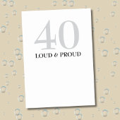 Funny Drinks and Cheers 40th birthday invitation