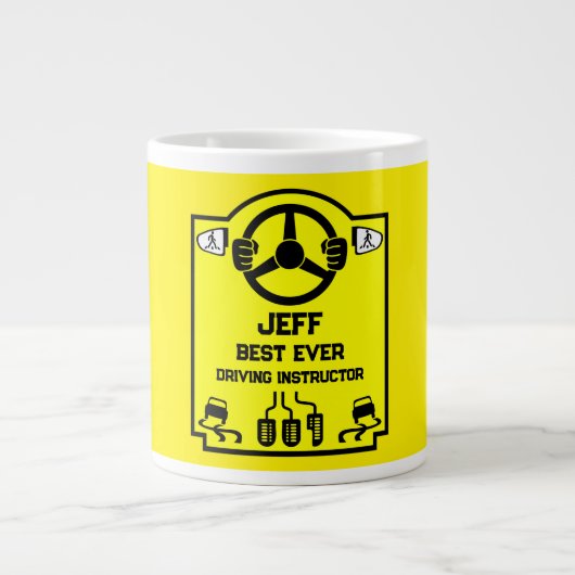 Funny Driving Instructor Gift Extra Grote Beker (Voorkant)