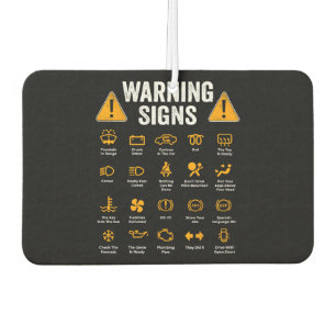 Funny Driving Warning Signs 101 Auto Mechanic Gift Luchtverfrisser