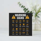 Funny Driving Warning Signs 101 Auto Mechanic Gift Save The Date (Staand voorkant)