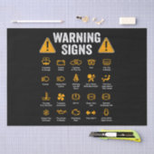 Funny Driving Warning Signs 101 Auto Mechanic Gift Tissuepapier (Craft)
