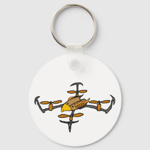 Funny Drone Flying Eagle Art Sleutelhanger