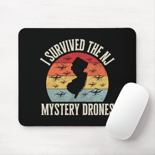 Funny Drone Lover I Survived The New Jersey Myster Muismat (Met muis)