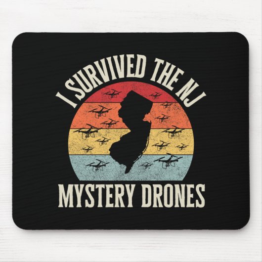 Funny Drone Lover I Survived The New Jersey Myster Muismat (Voorkant)