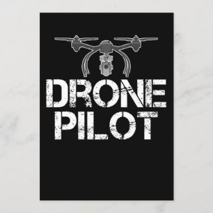 Funny Drone Pilot voor Drone Flying Kaart