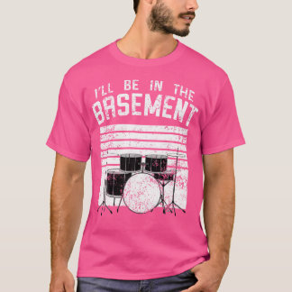 Funny Drummer Art voor heren Trommelvlies T-shirt