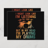 Funny Drummer Art voor mannen Drum Player Percus (Voorkant / Achterkant)