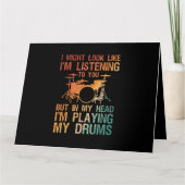 Funny Drummer Art voor mannen Drum Player Percus Kaart (Voorkant)