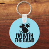Funny Drummer, ik ben bij de Band Drums Sleutelhanger (Voorkant)