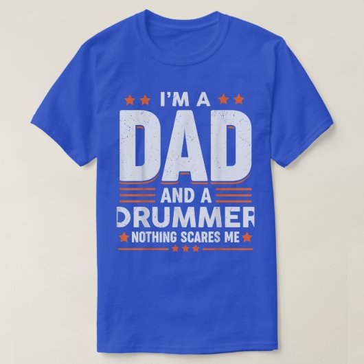 Funny Drummer Pap Gezegde vaderdag T-shirt (Design voorkant)
