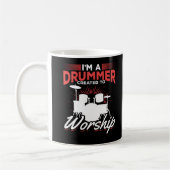 Funny Drummer Quote drumset Koffiemok (Links)