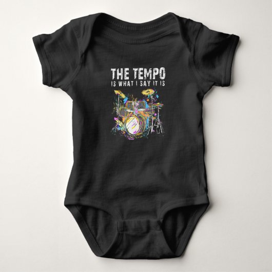 Funny Drummer Quote Drumset Rock Band Musician Romper (Voorkant)