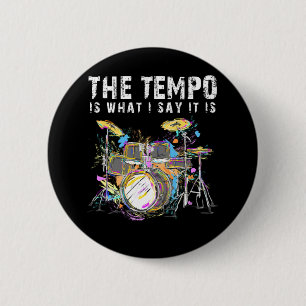 Funny Drummer Quote Drumset Rock Band Musician Ronde Button 5,7 Cm