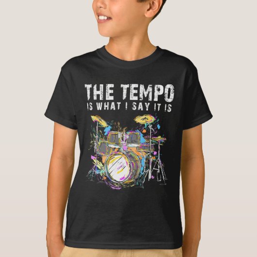 Funny Drummer Quote Drumset Rock Band Musician T-shirt (Voorkant)